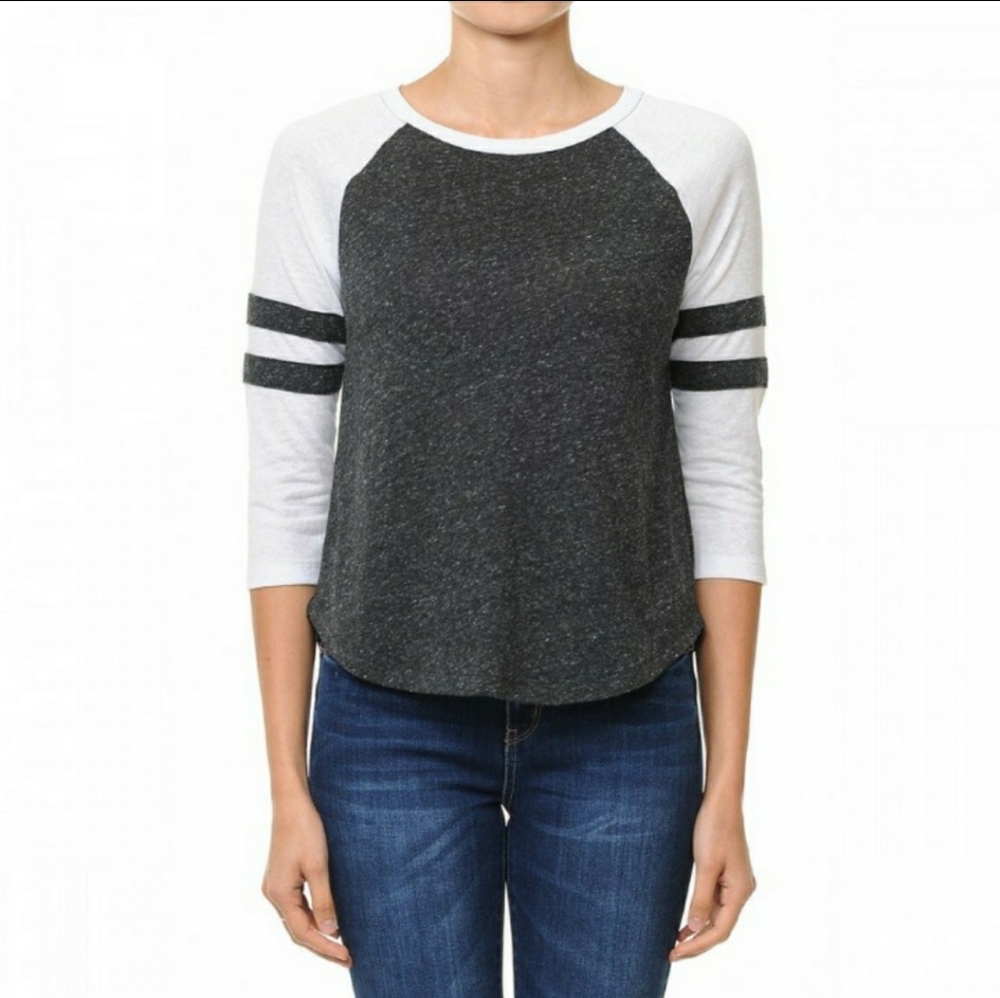 Black Raglan Baseball Tee